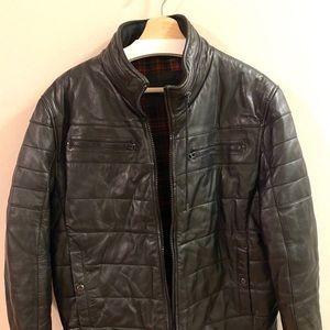 Zara genuine leather jacket